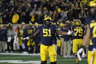Cesar Ruiz looks excited. Probably because he is excited.