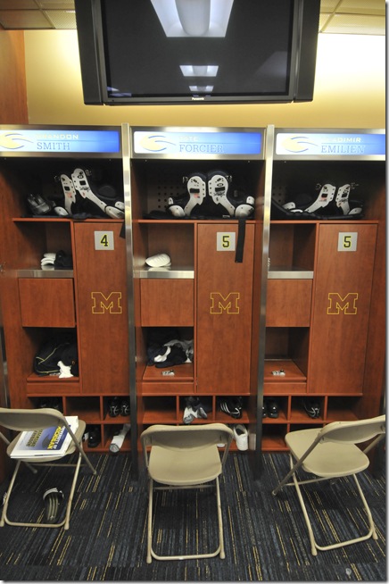 University of Michigan's new practice facility was unveiled on August, 10th 2009. Among the new facilities was a new field and locker room August, 10th 2009. (SAM WOLSON/Daily)